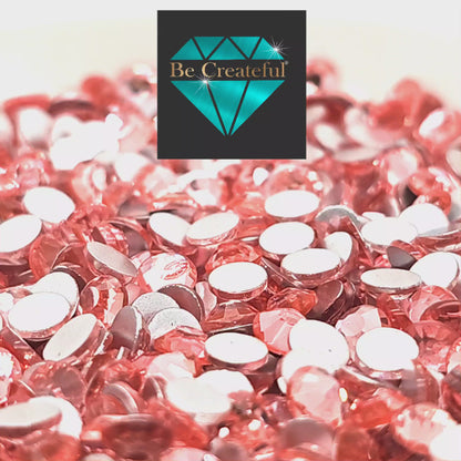 Multi-Size Pinkish Flatback Rhinestones