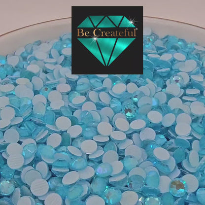 Neon Lt Blue AB rhinestones

