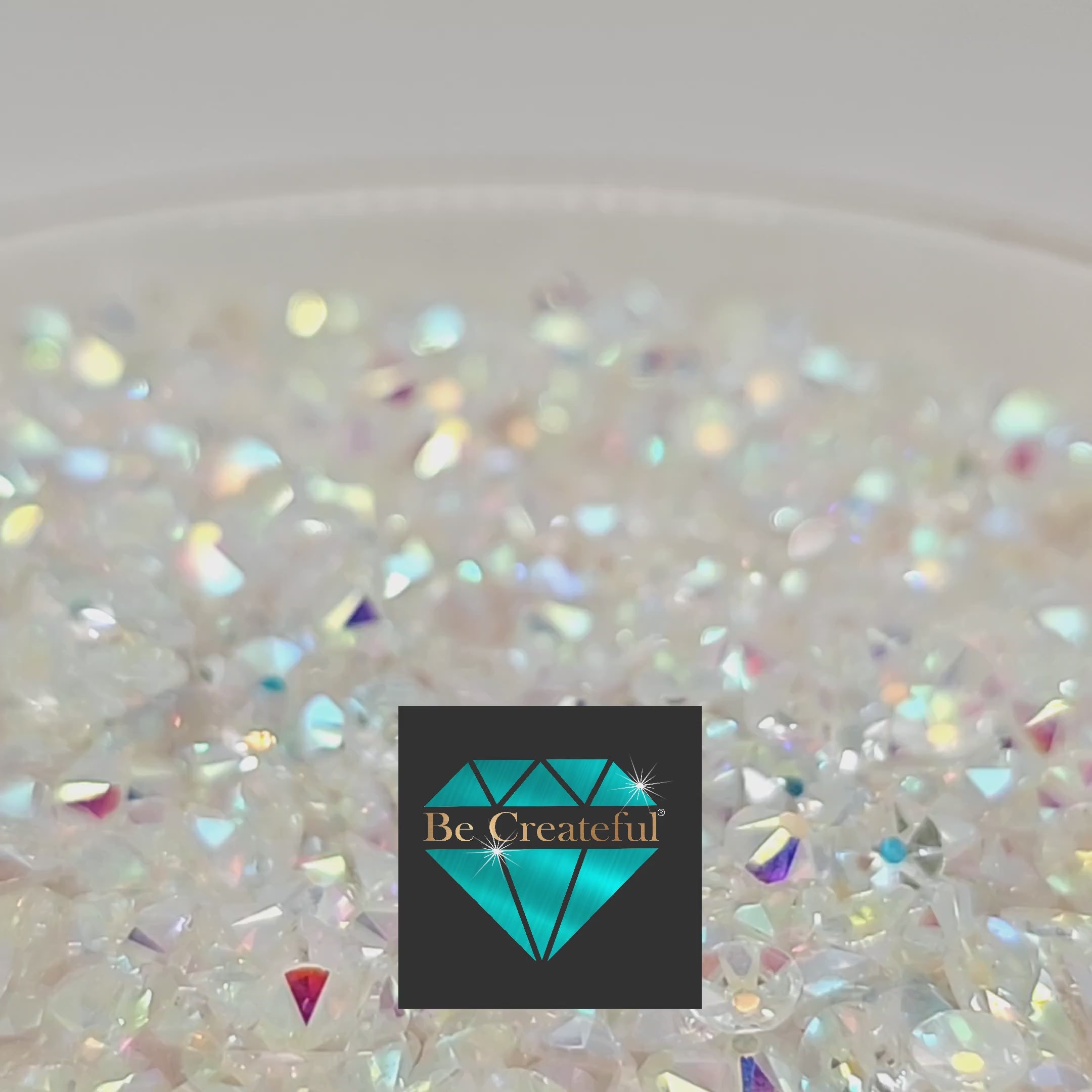FLATBACK LUXE Transparent AB Foil Glass Rhinestones 16 Facet Rhinestone ...