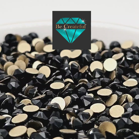Jet Black Caviar Pixie Dust Micro Glass Rhinestones - Rhinestone Store – Be  Createful