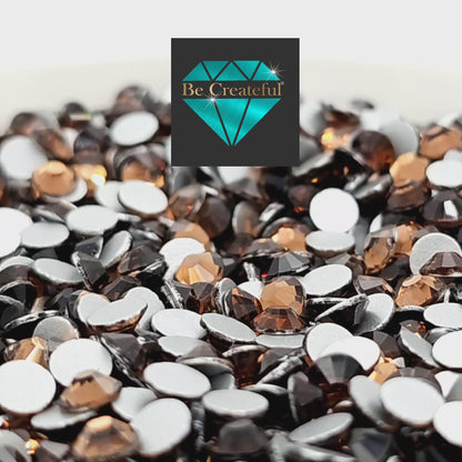 Multi-Size Smoked Topaz Flatback Rhinestones