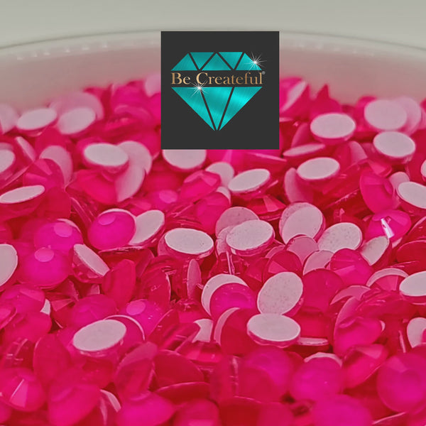 FLATBACK Neon Pink Rhinestones - US Rhinestone Supplier – Be Createful