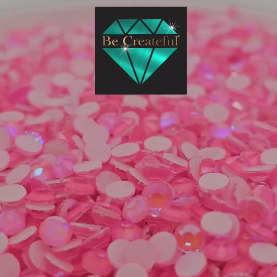 Neon Lt Pink AB rhinestones
