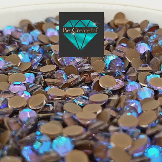 Multi-Size Neon Coffee AB Flatback Rhinestones