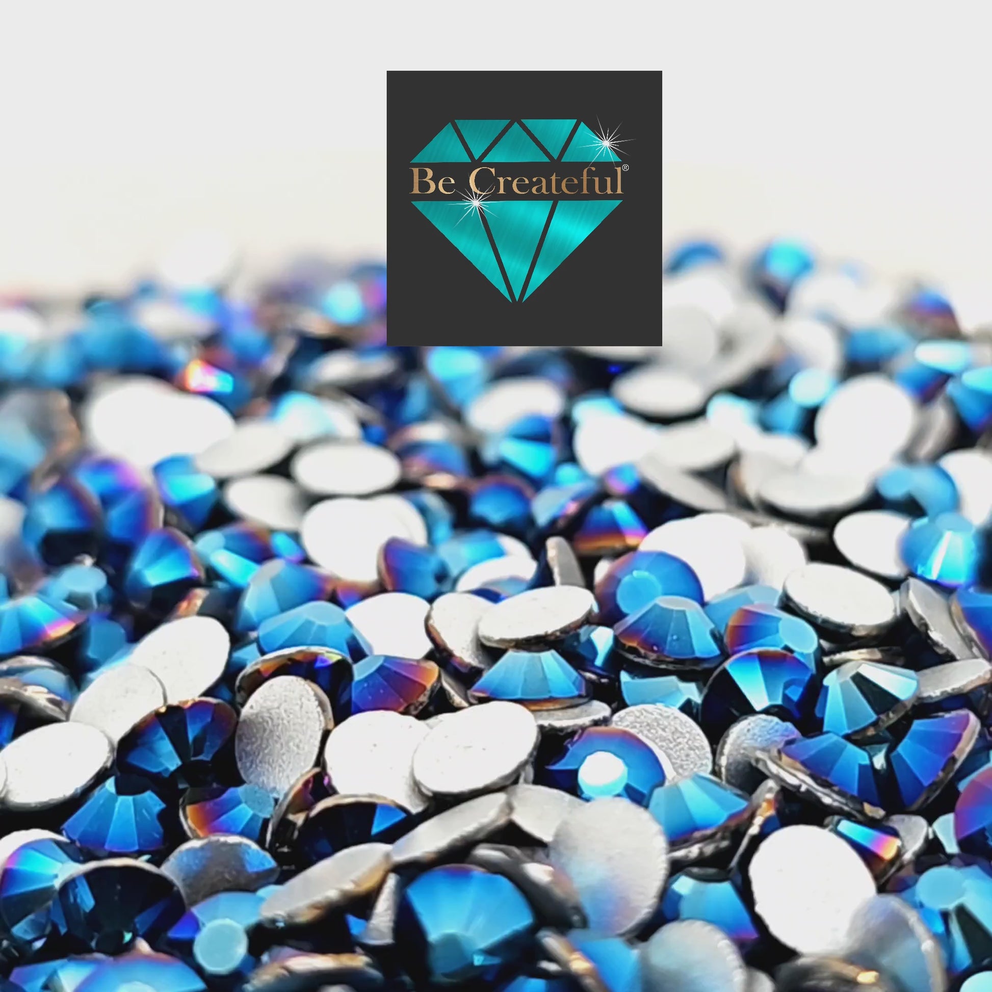 FLATBACK Metallic Blue Rhinestones