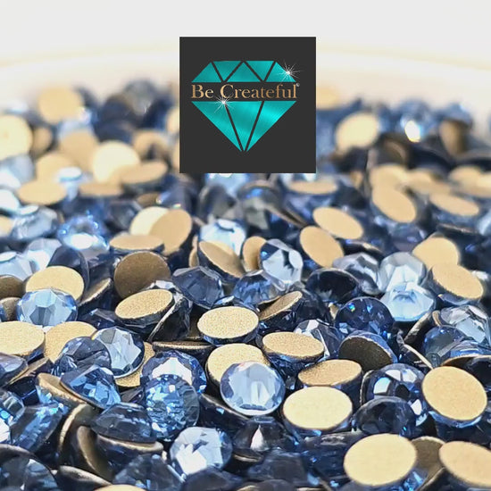FLATBACK LUXE® Light Sapphire Rhinestones - Baby Blue Rhinestone - Light Blue Rhinestone