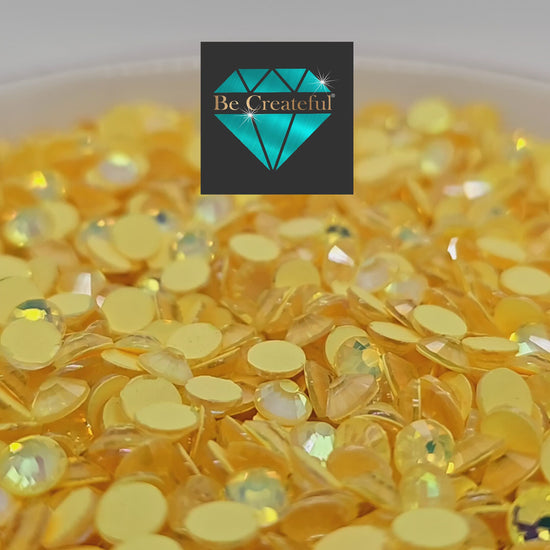 Luminous Opal Yellow Flatback Rhinestones