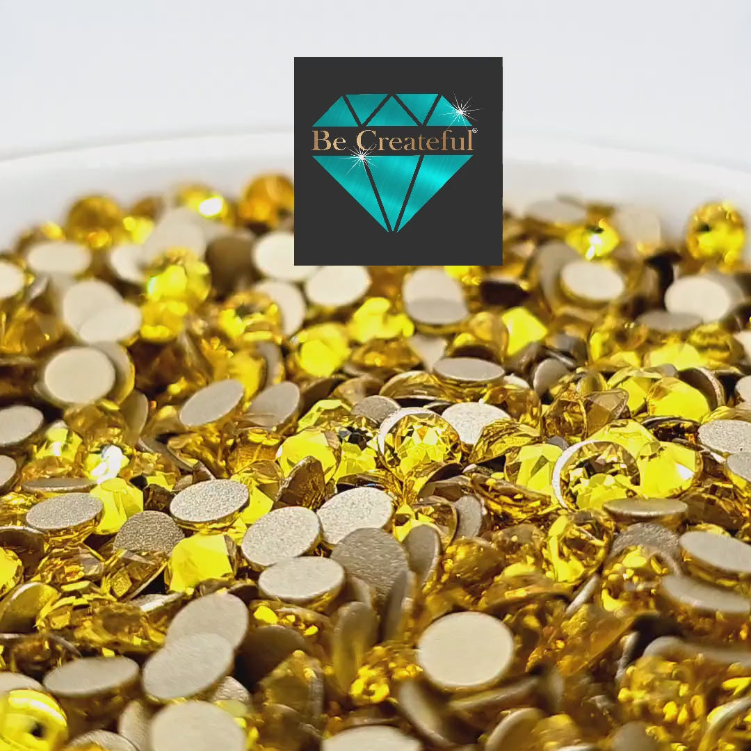 LUXE Citrine Yellow Flatback Rhinestones - Fast Shipping – Be
