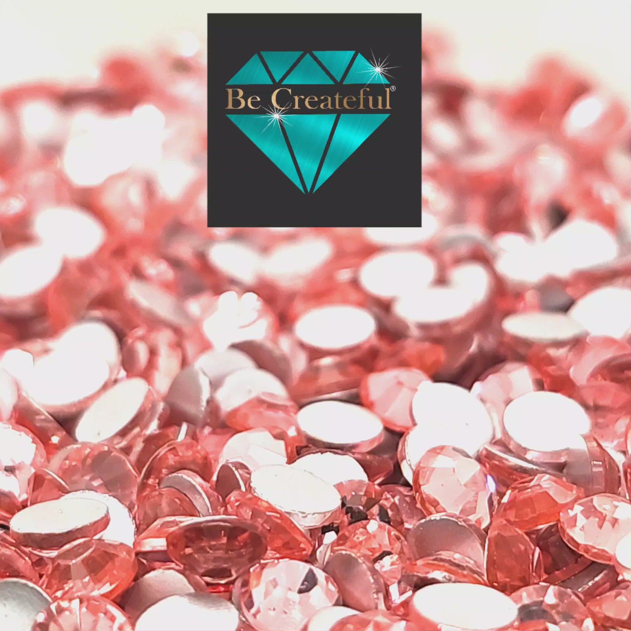 Flatback Pinkish Rhinestones