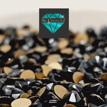 BULK LUXE® Jet Hematite FLATBACK Rhinestones