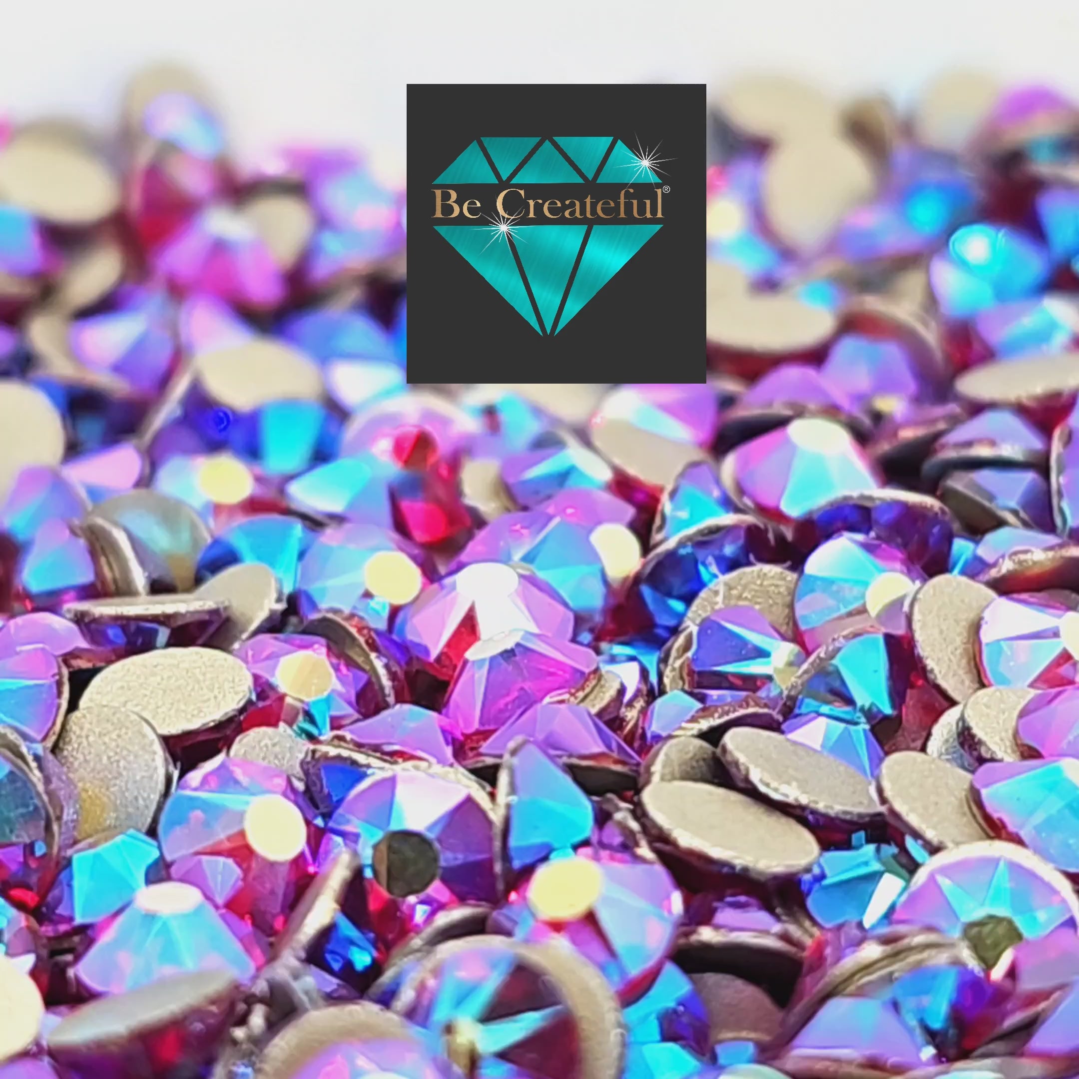 FLATBACK LUXE® Siam AB Foil Glass Rhinestones - 5⭐rated – Be Createful