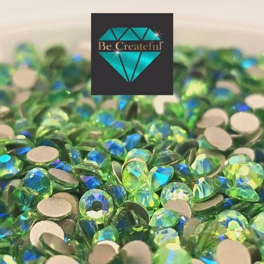 FLATBACK LUXE® Peridot AB Rhinestones