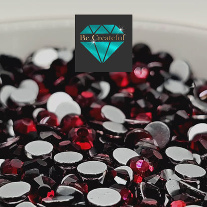 FLATBACK Burgundy Rhinestones