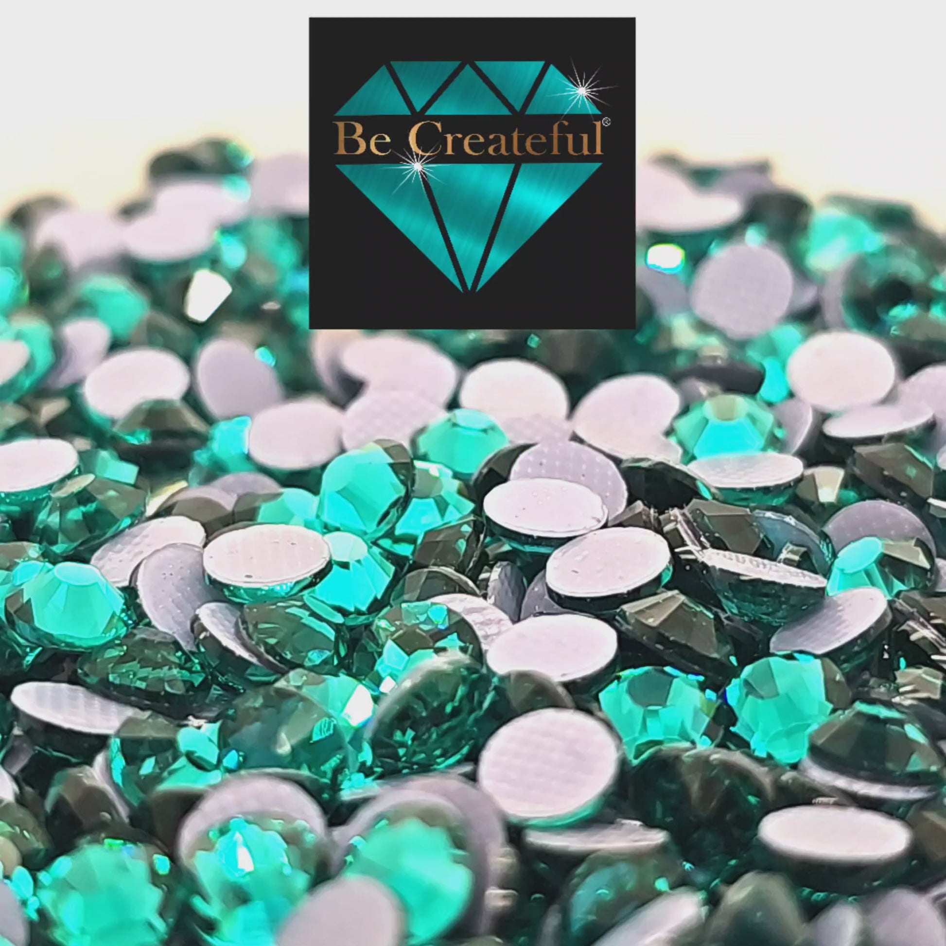 FLATBACK Peacock Glass Rhinestones