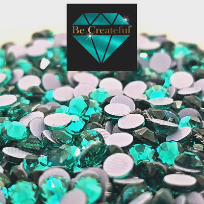FLATBACK Peacock Glass Rhinestones