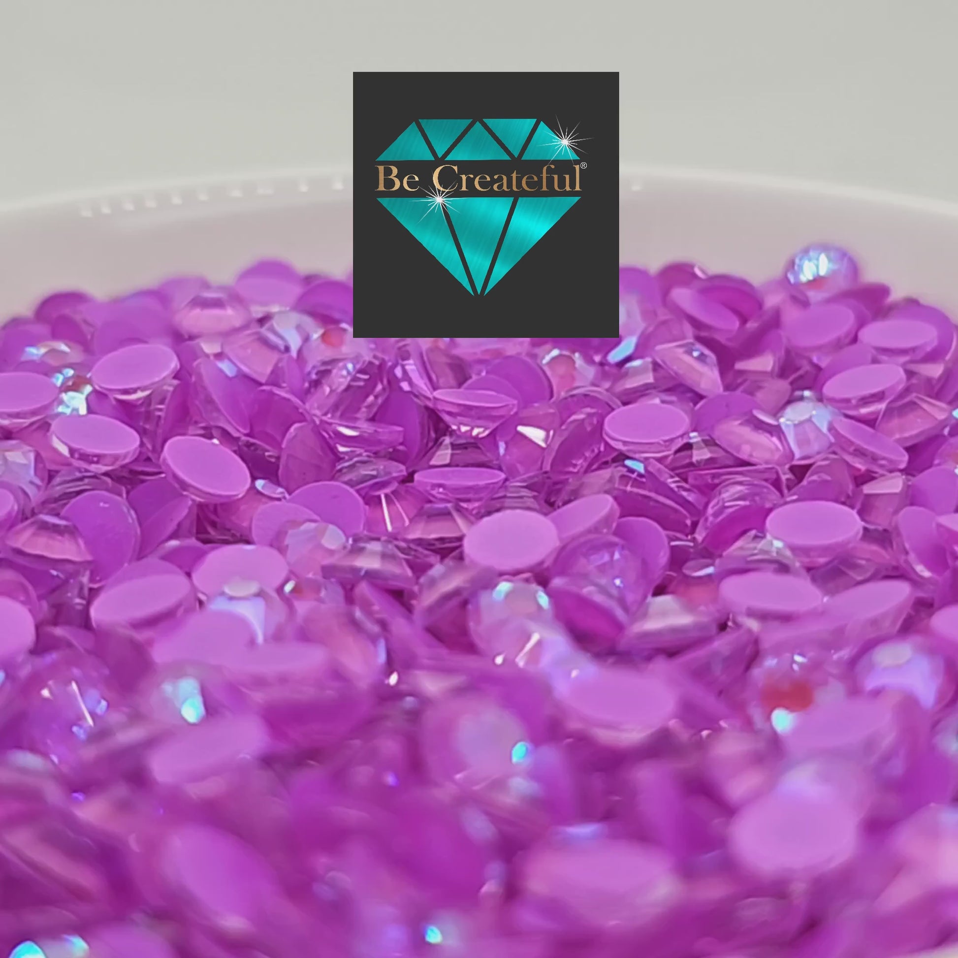 Neon Purple AB Rhinestones - HQ glass flatback #084 - VRISHAN