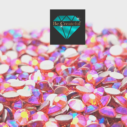 Multi-Size Hyacinth AB Foil Flatback Rhinestones