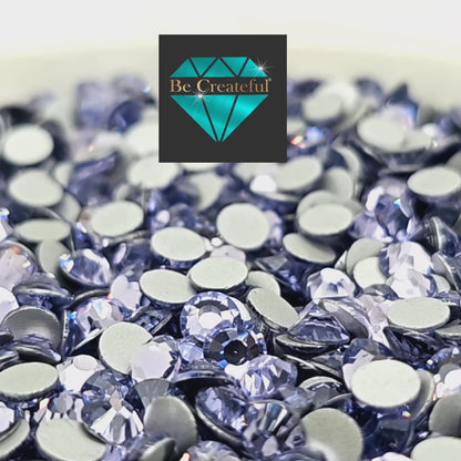 BULK Lavender Glass FLATBACK Rhinestones