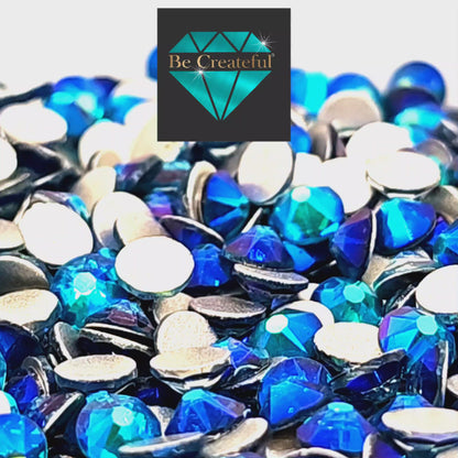 FLATBACK LUXE® Blue Zircon AB Rhinestones