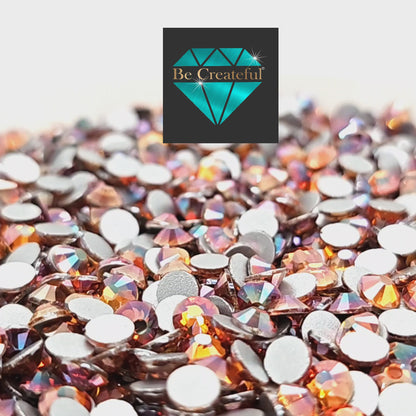 Multi-Size Amber Flatback Rhinestones