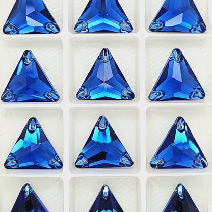 Cobalt Triangle SHAPED Sew On Rhinestones