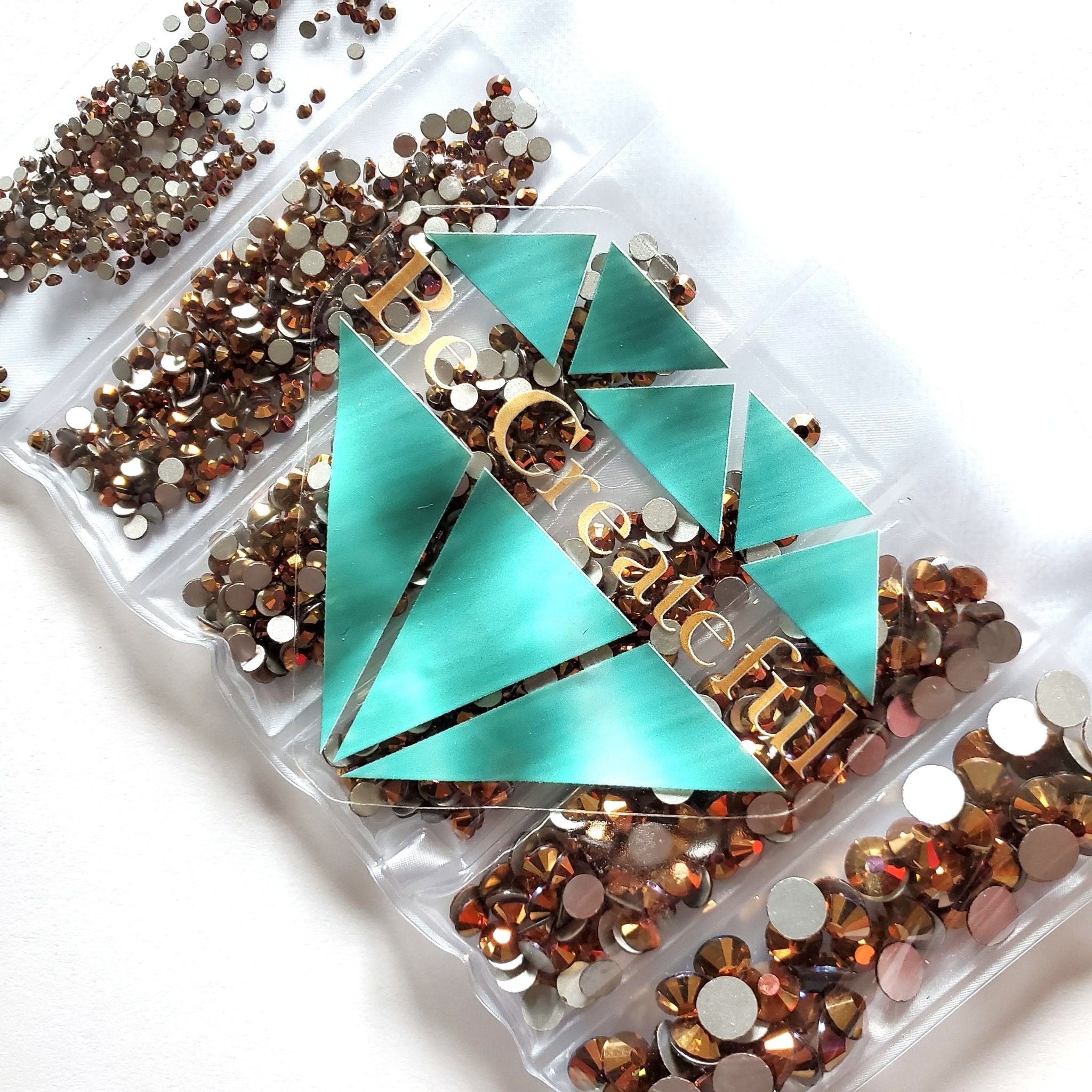 Mini Magic Rhinestone Multi-Size Magic Gold Flatback Rhinestones - 5⭐rated – Be Createful