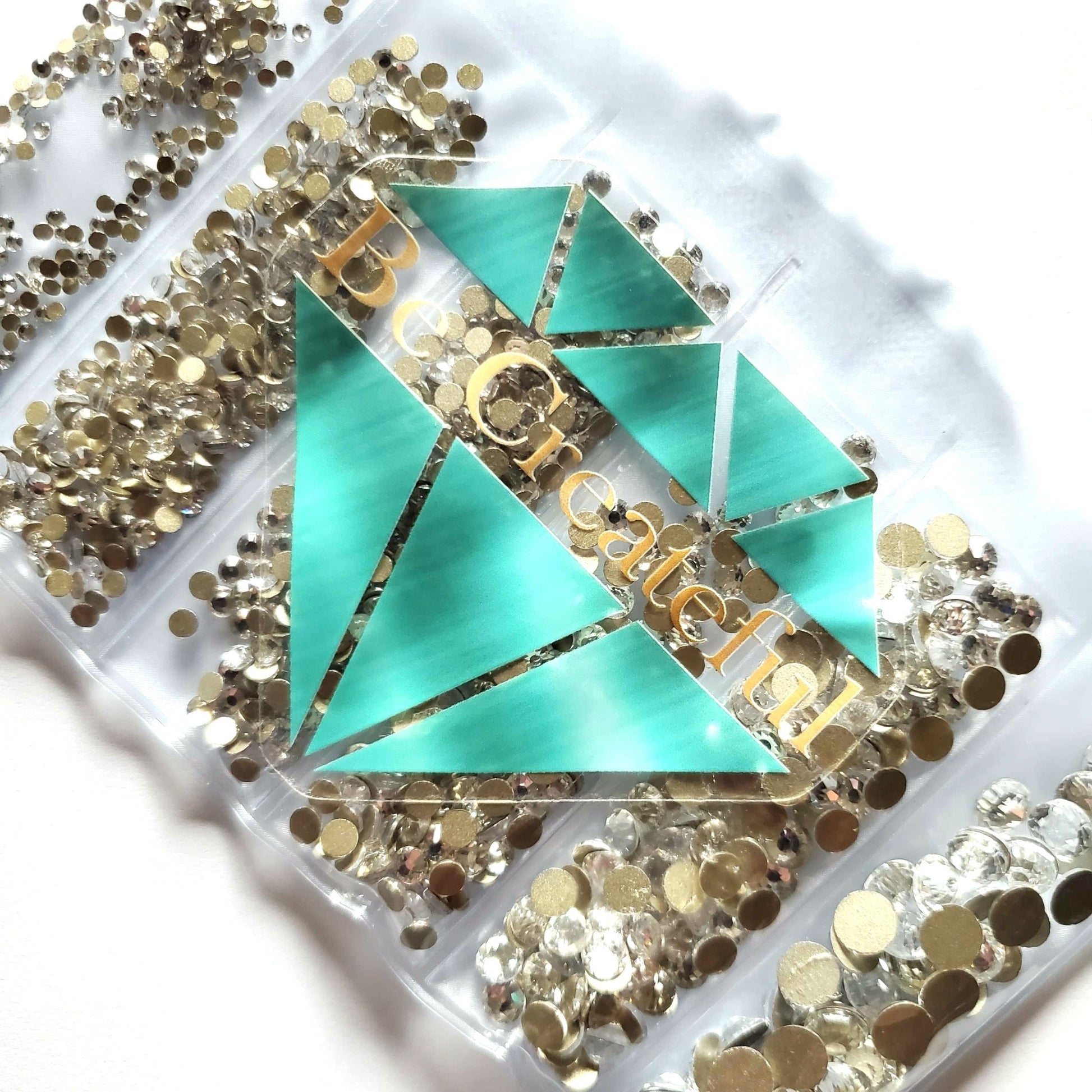 Be Createful - Flatback Foil Crystal AB Glass Rhinestones