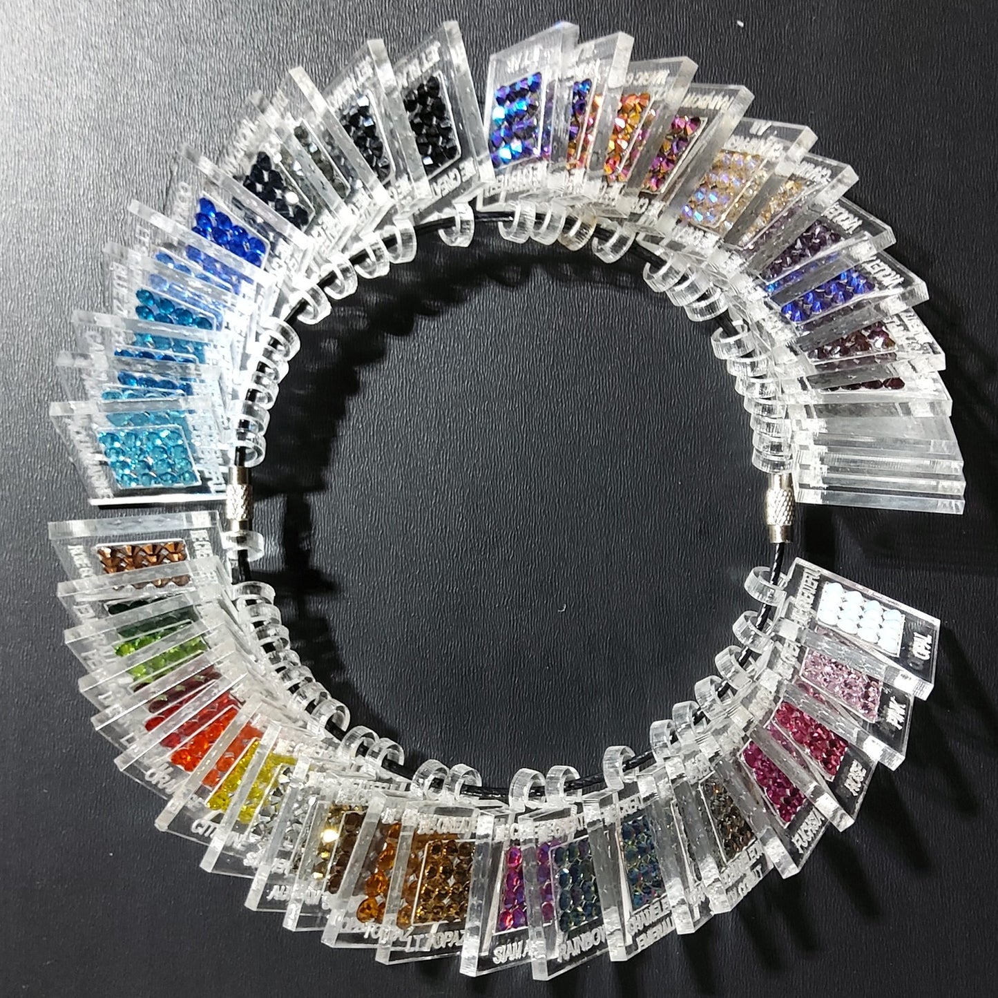 Rhinestone Color Swatch Charms-Set of 45