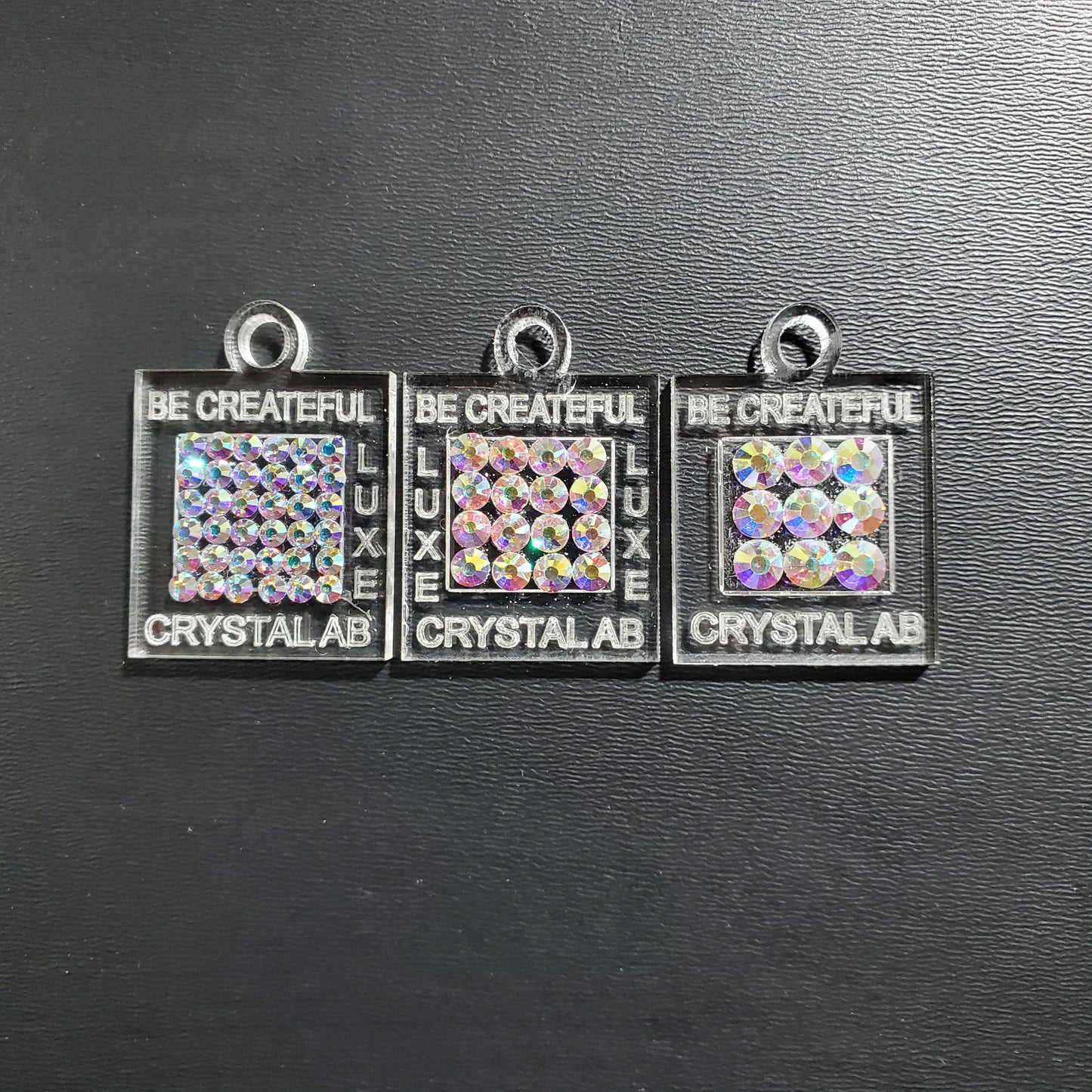 Rhinestone Luminous Swatch Charms-Set of 6
