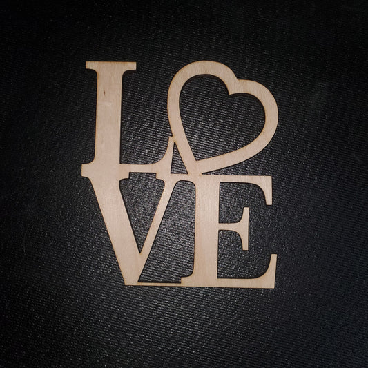 Love Stacked Word Art