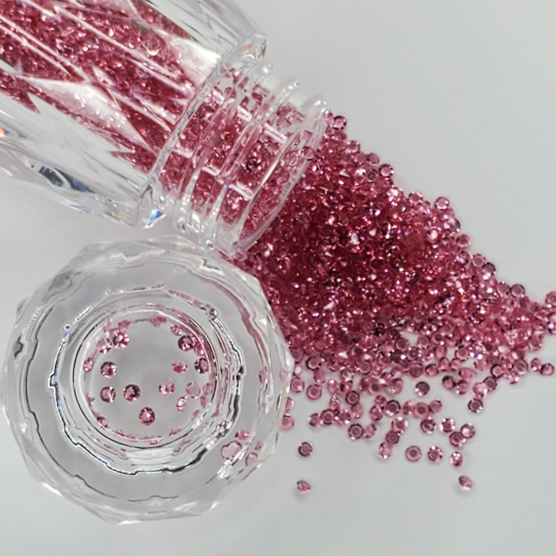 Rose Pink BOTTLE Caviar/Pixie Dust Micro Mini Glass Rhinestones