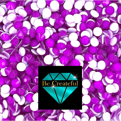 BULK FLATBACK Neon Purple Rhinestones -5 ⭐rated US Rhinestone Supplier – Be  Createful