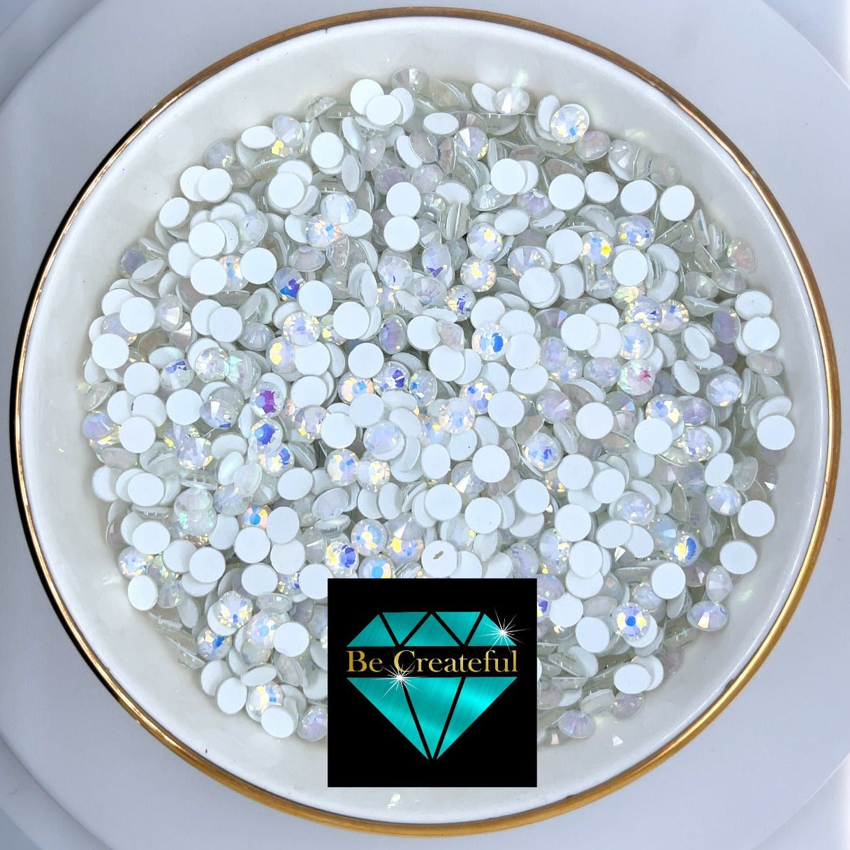 Swarovski Round Flatback Rhinestone / Crystal Shimmer