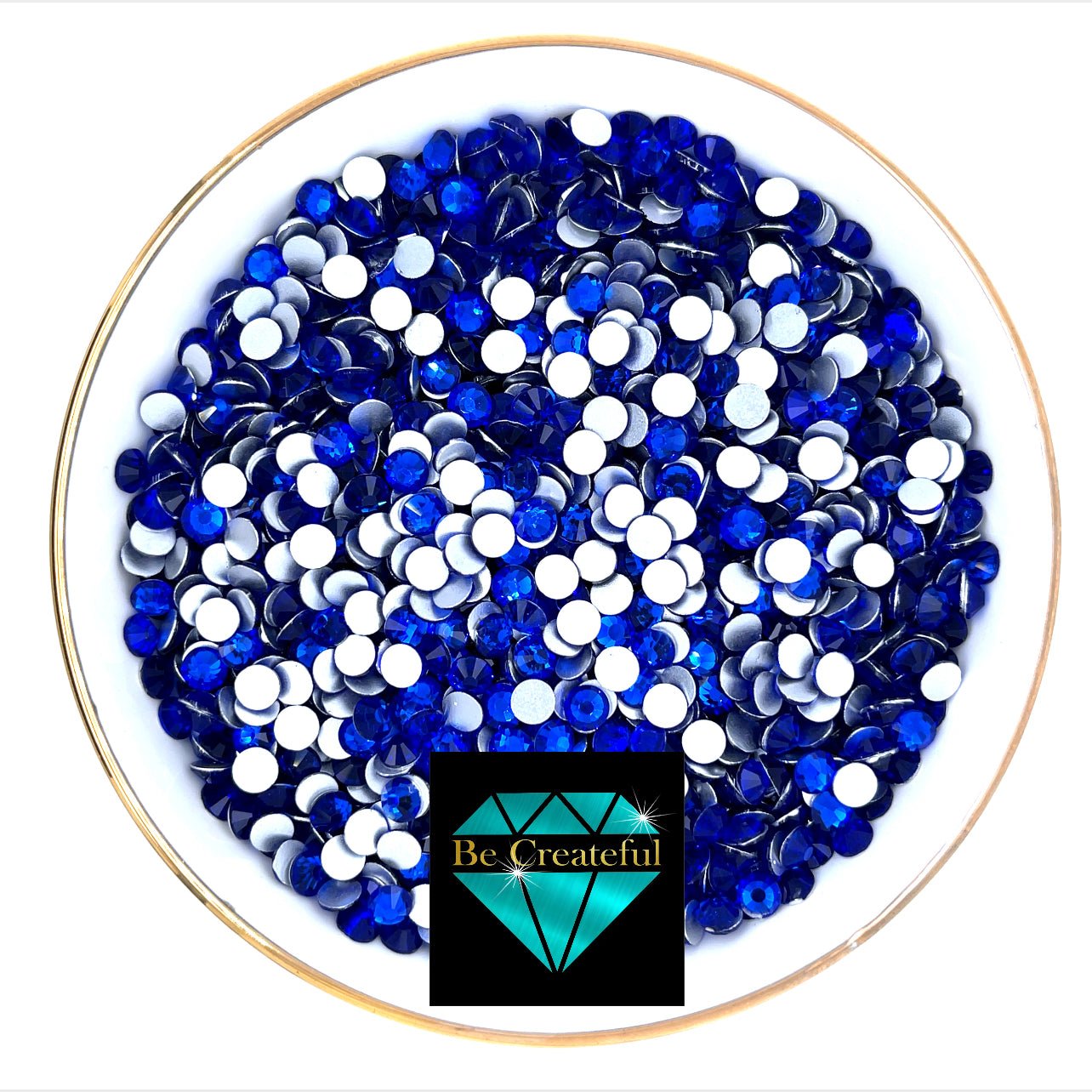 Be Createful - Adhesive Cobalt Blue Glass Rhinestone Sheets
