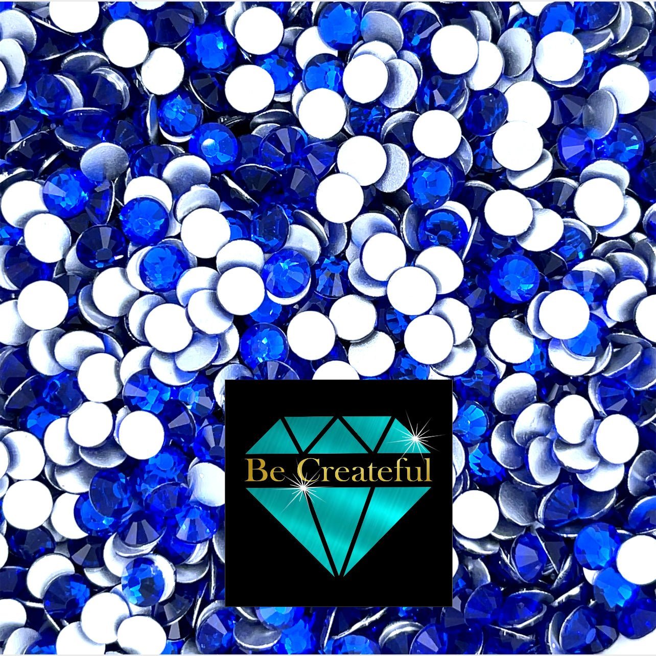 BULK Cobalt Glass Flatback Rhinestones- Flatback Rhinestones - Bulk Blue Rhinestones - Bulk Rhinestones - Rhinestones