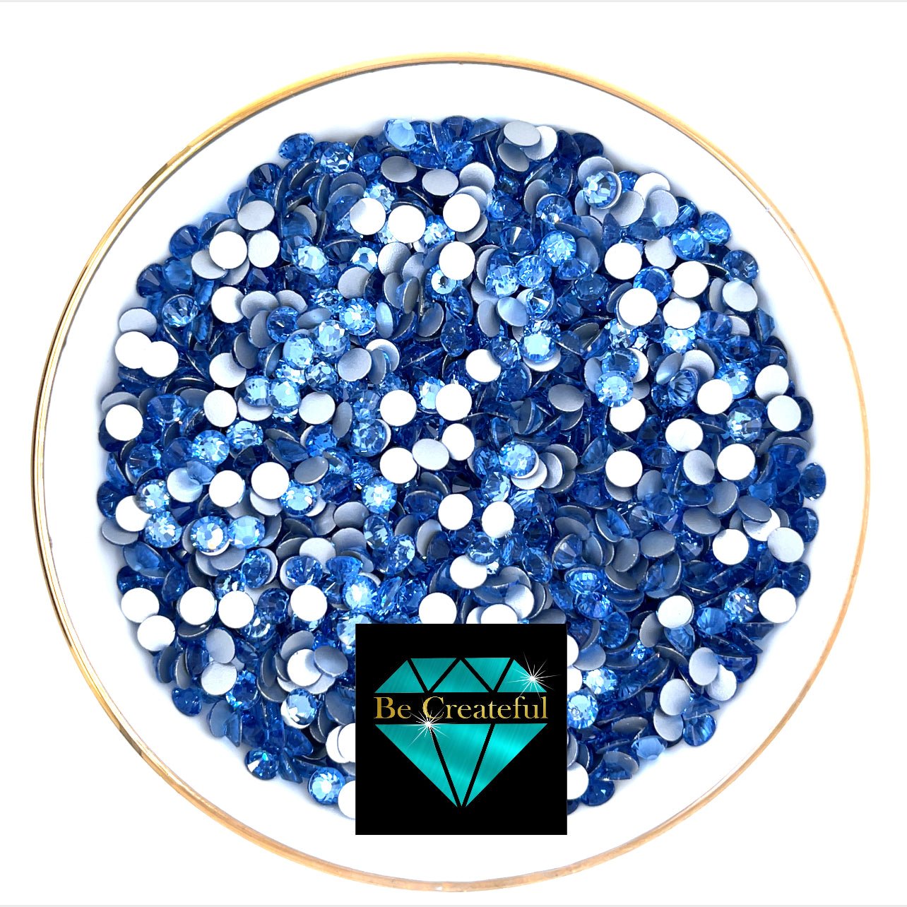 3000pcs Flatback Rhinestones for Crafts,Light Blue and Sapphire Blue  Crystals Rhinestone,Resin Flatback Rhinestones Glitter Gems Nail Diamonds