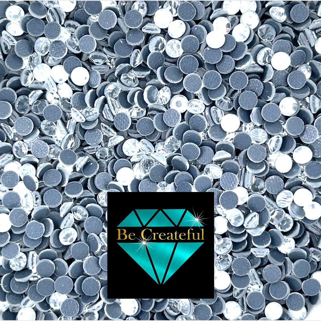 The Crafts Outlet Glass Rhinestones, DMC Hot-Fix, 4mm Tiny, 144-pc, Crystal Clear