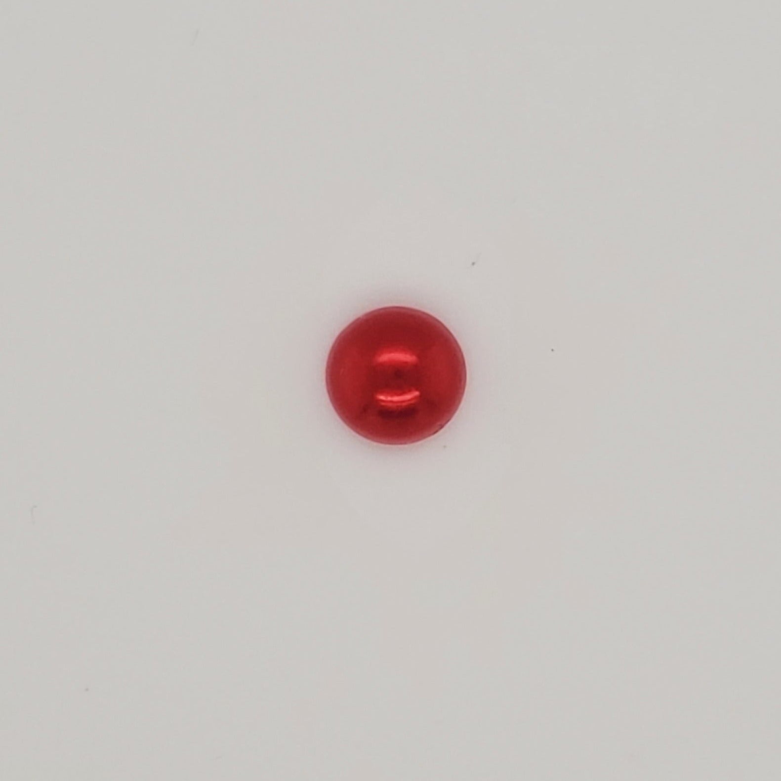 Red Siam Resin Decoden Cabochon Flatback Pearls