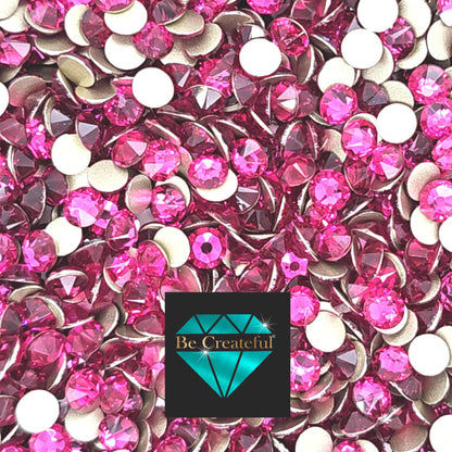 FLATBACK LUXE® Hot Pink Rhinestones - LUXE Flatback Fuchsia Rhinestones