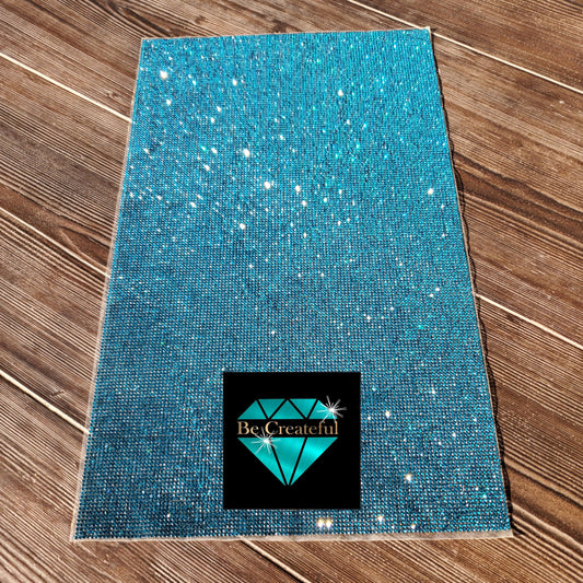 Hotfix Blue Zircon Glass Rhinestone Sheets