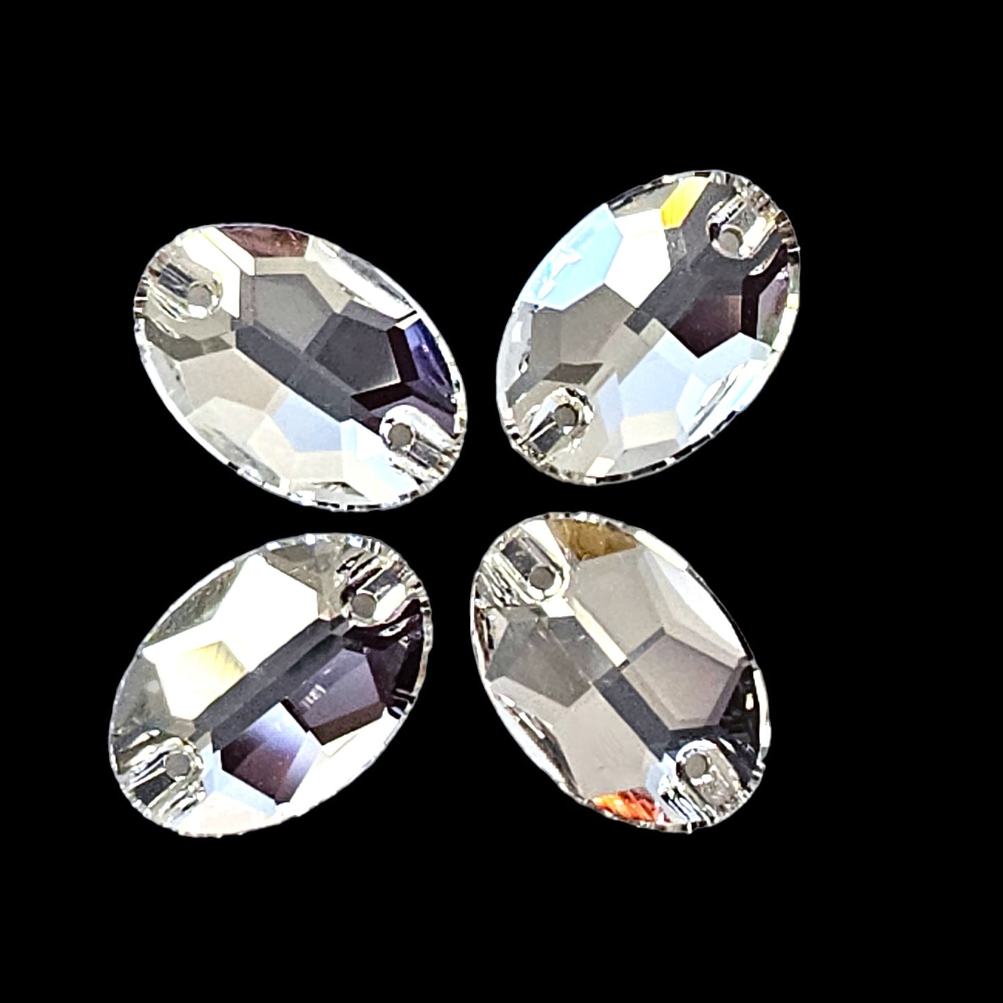 Fancy LUXE Glass Crystal OVAL SHAPED Sew On Rhinestones - Oval Glass Rhinestone - Crystal Oval Rhinestone - Rhinestone
