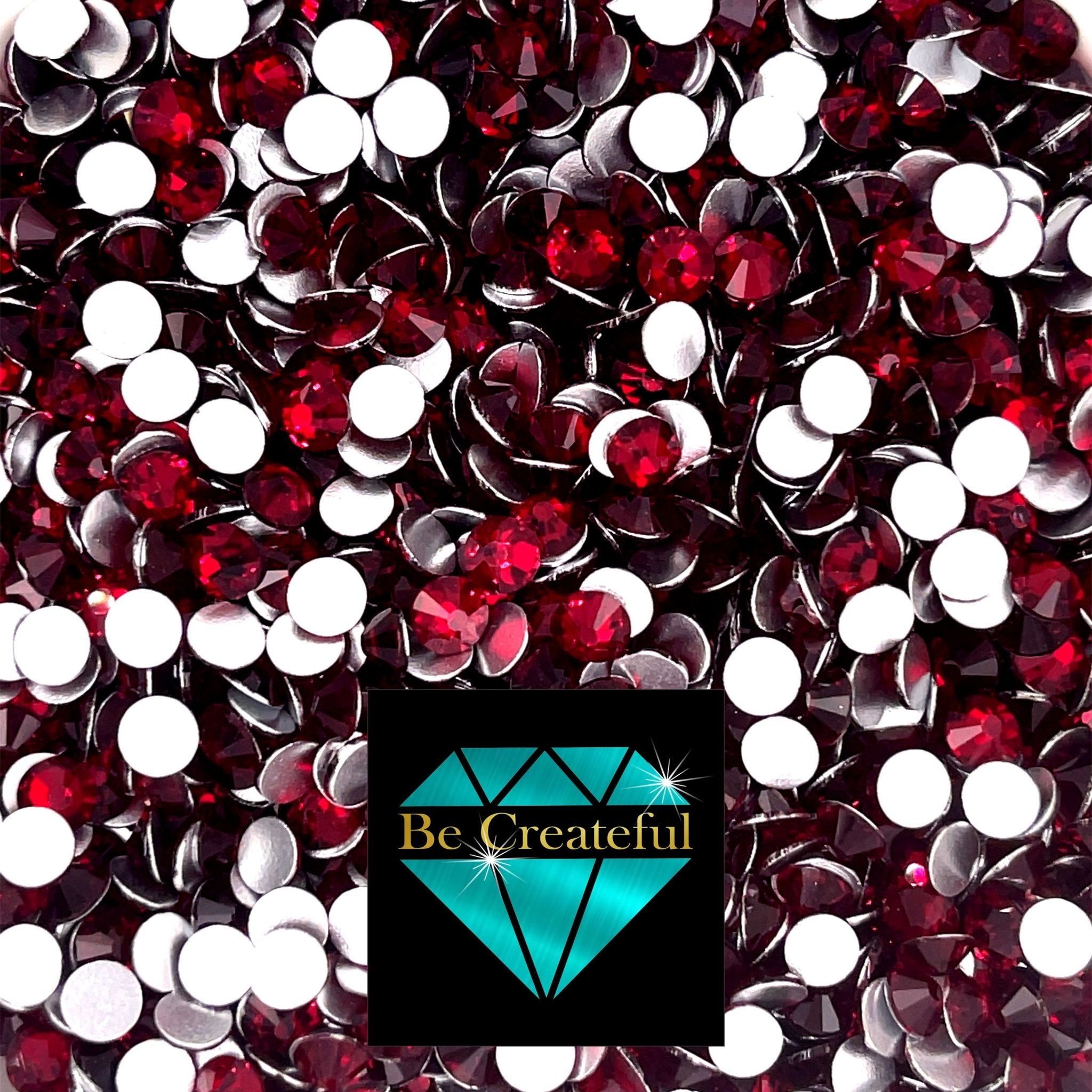 High Quality Crystal Siam high quality Red Color Hotfix Iron On Rhinestones DMC Flatback Swarovski SS6 | SS10 | SS16 | SS20 | SS30 Wholesale