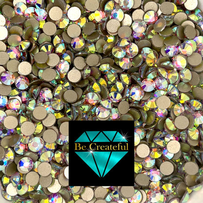 Be Createful LUXE® Crystal AB Flatback Rhinestones are high-quality glass Rhinestone - Flatback rhinestones - 5⭐rated