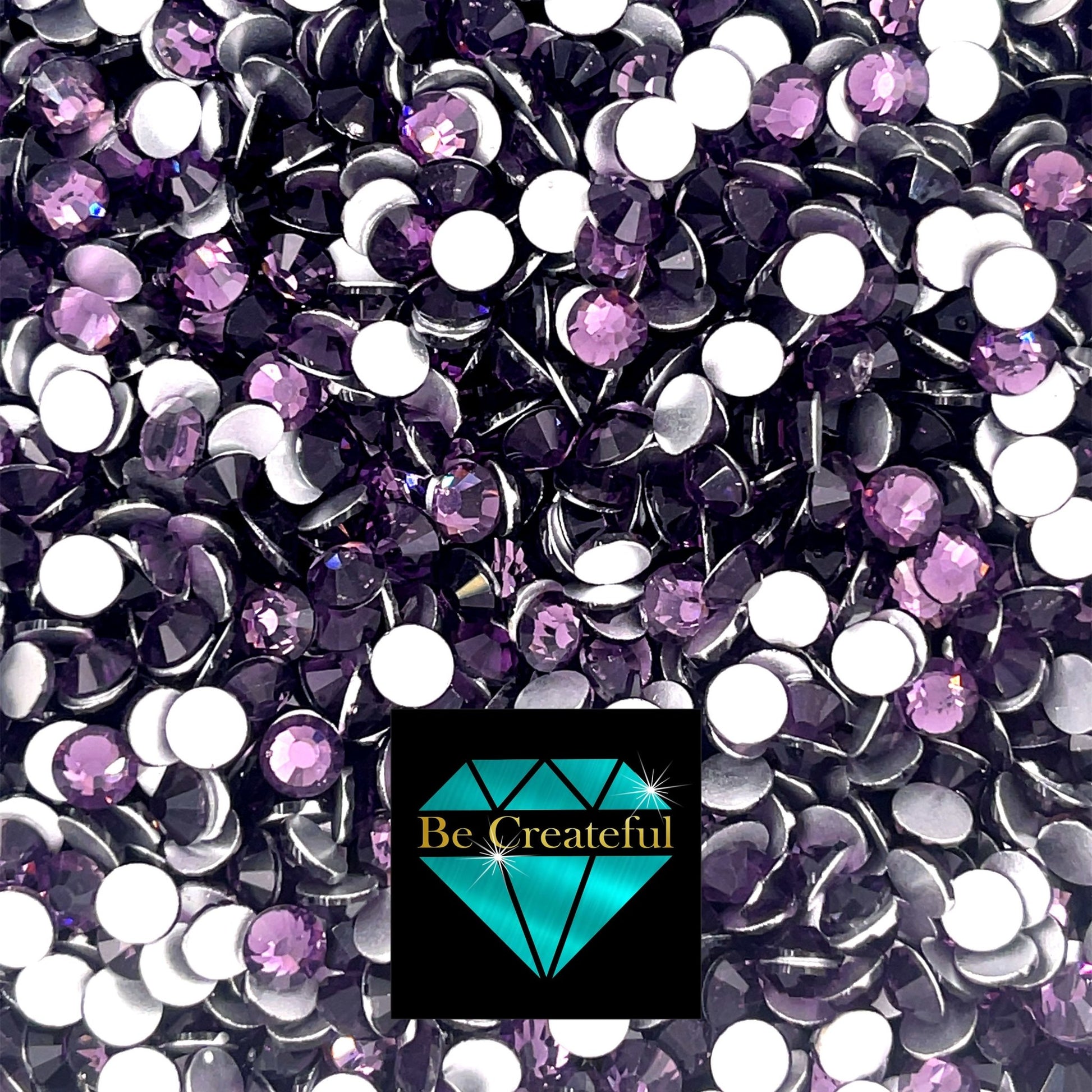 Flatback Foil Violet/Tanzanite Glass Rhinestone