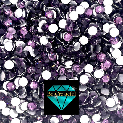BULK Flatback Violet Glass Rhinestones