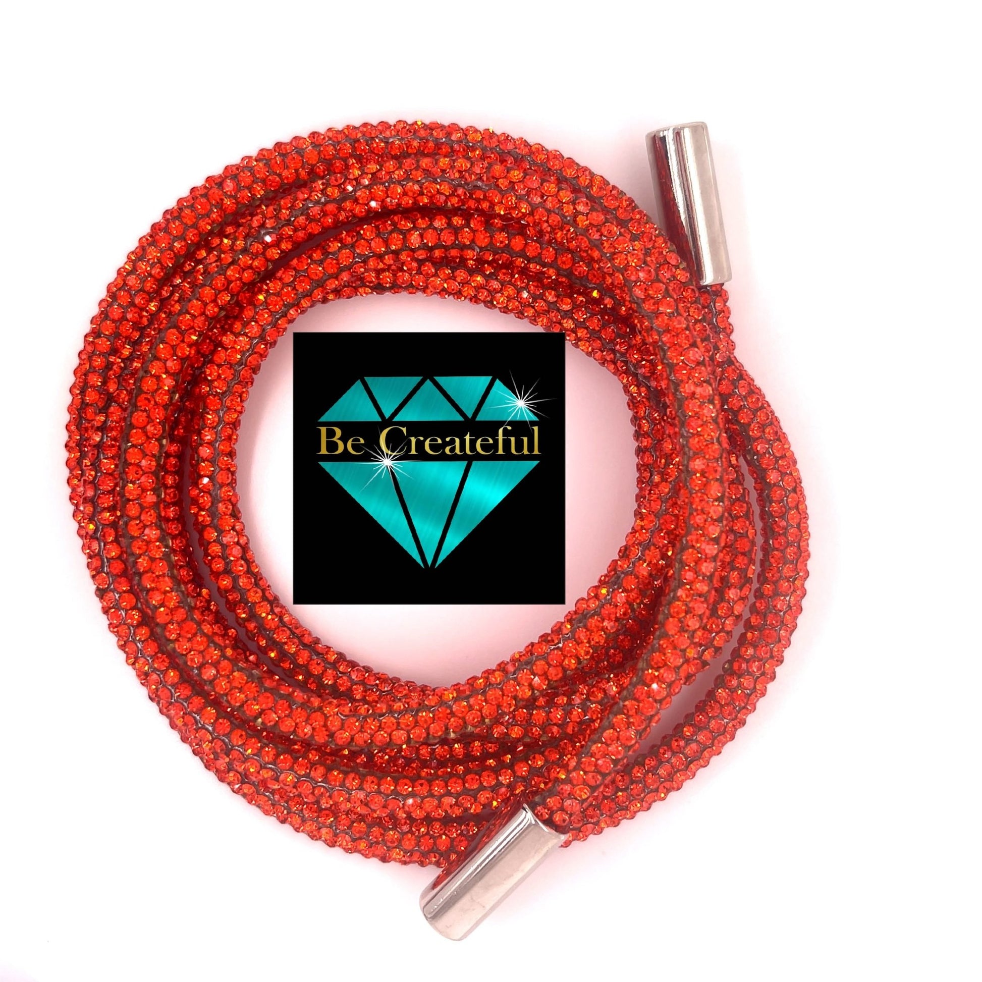 Orange Hyacinth Rhinestone Hoodie String - Rhinestone Rope