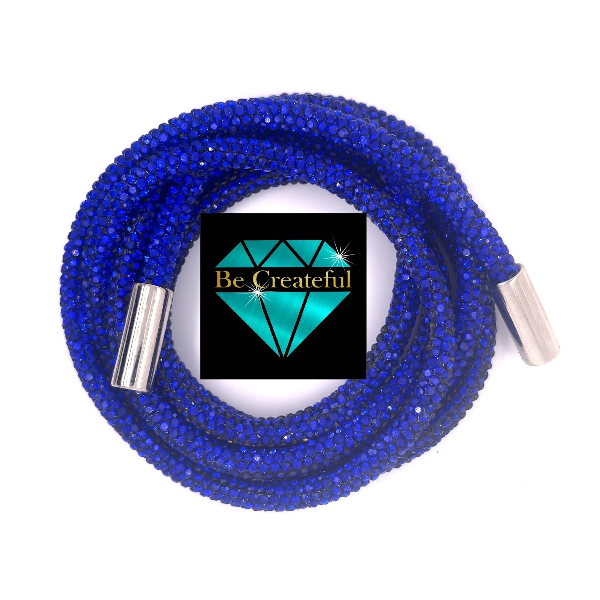 Cobalt Royal Blue Rhinestone Hoodie String - Rhinestone String