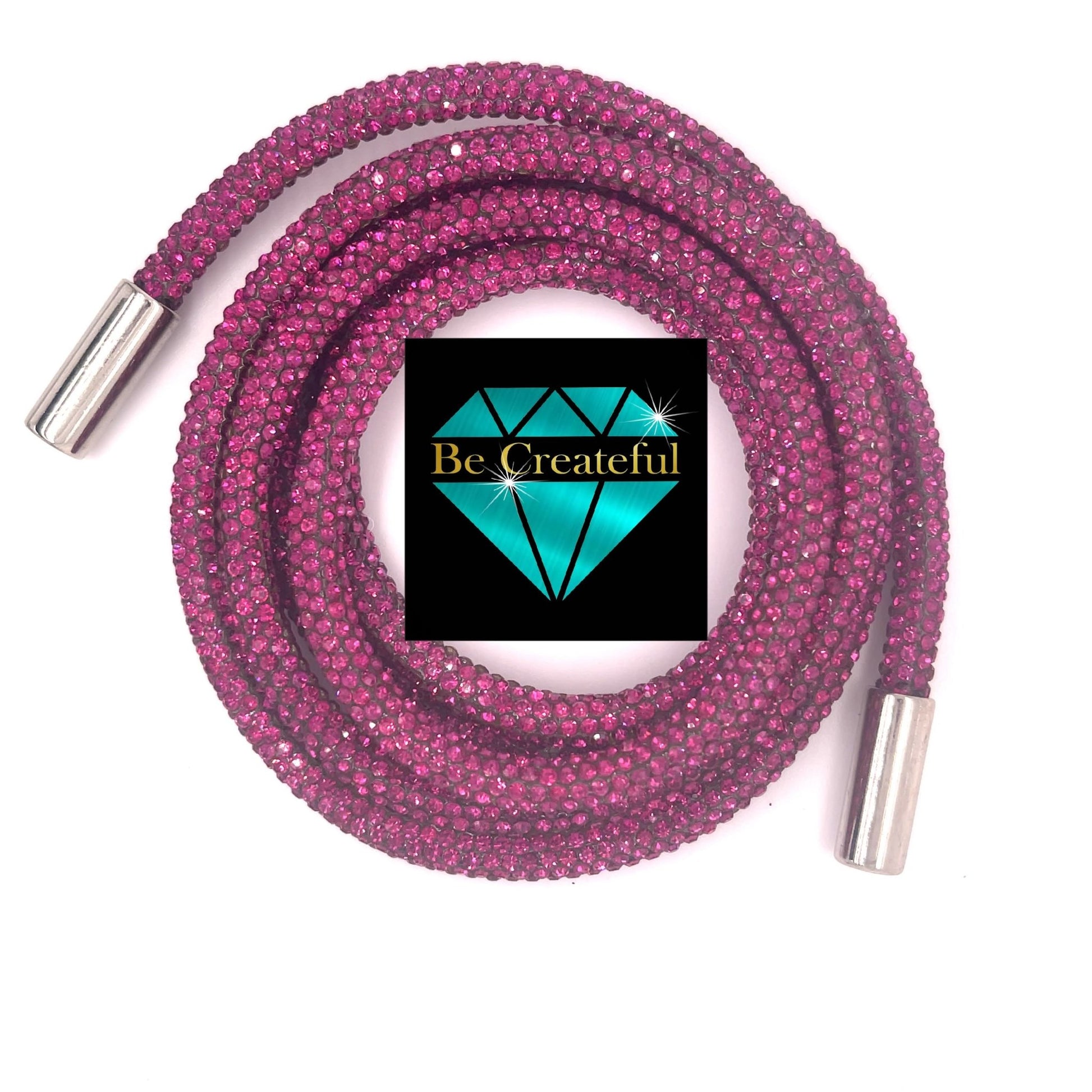Be Createful Hot Pink Rhinestone Hoodie Strings are the perfect way to glam up your favorite hoodie and accessories!
