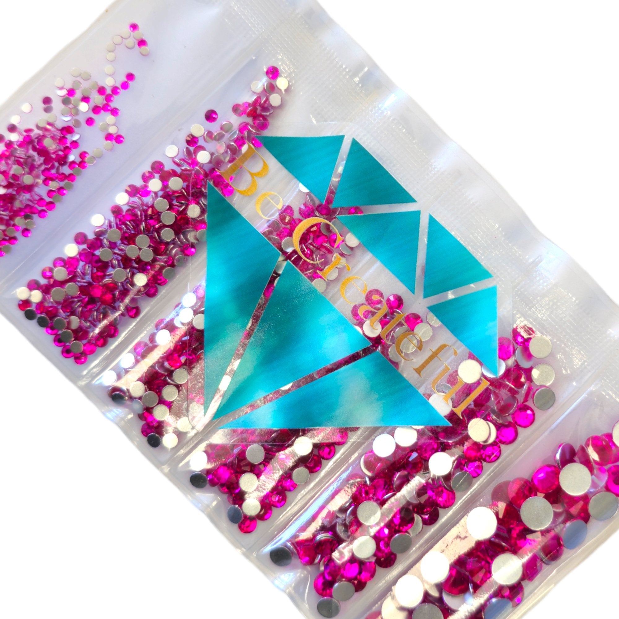 Multi-Size Hot Pink Flatback Rhinestones - Wholesale Rhinestones! – Be ...