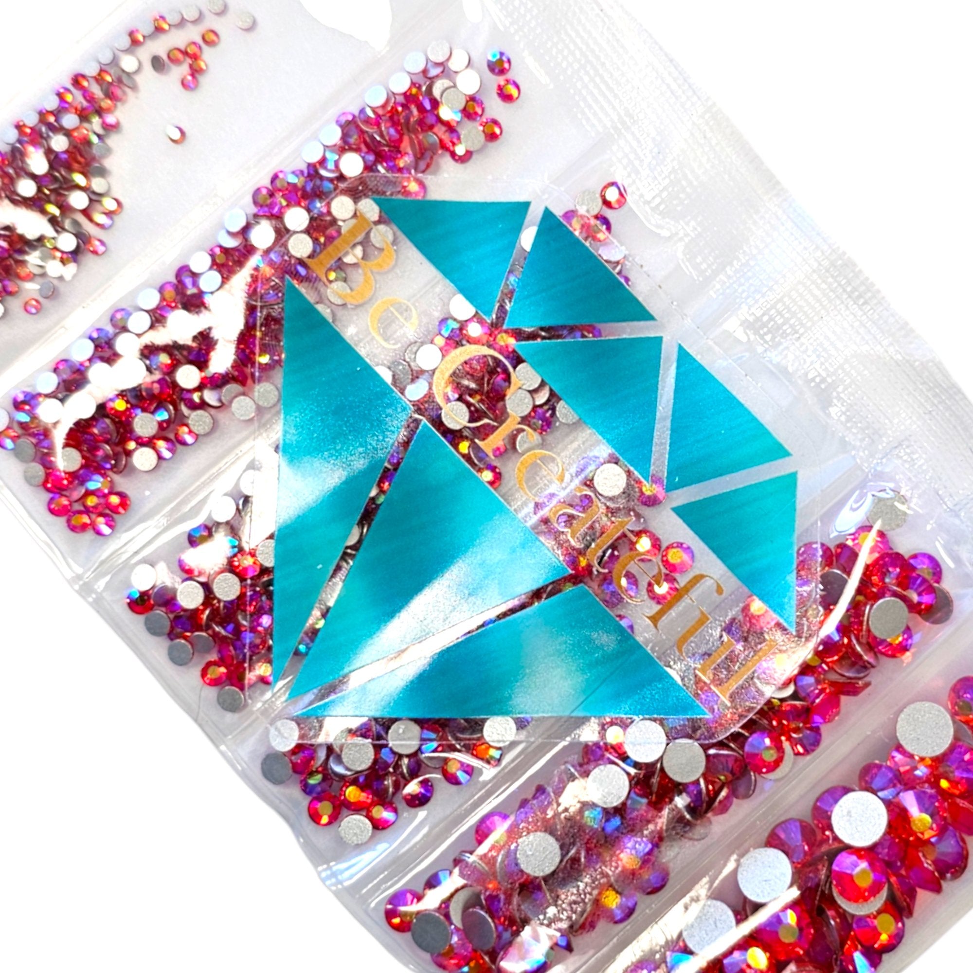 Multi-Size Hyacinth Orange AB Flatback Glass Rhinestones-Fast Shipping ...